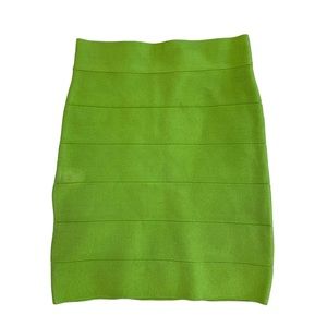 Vintage Green High Waisted Mini Skirt with Zipper